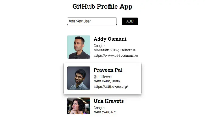 GitHub Profile App